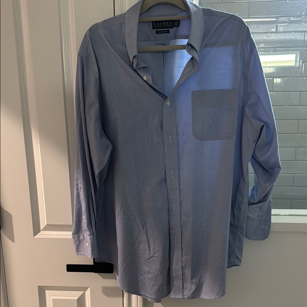 Ralph Lauren Blue Dress Shirt Classic Style